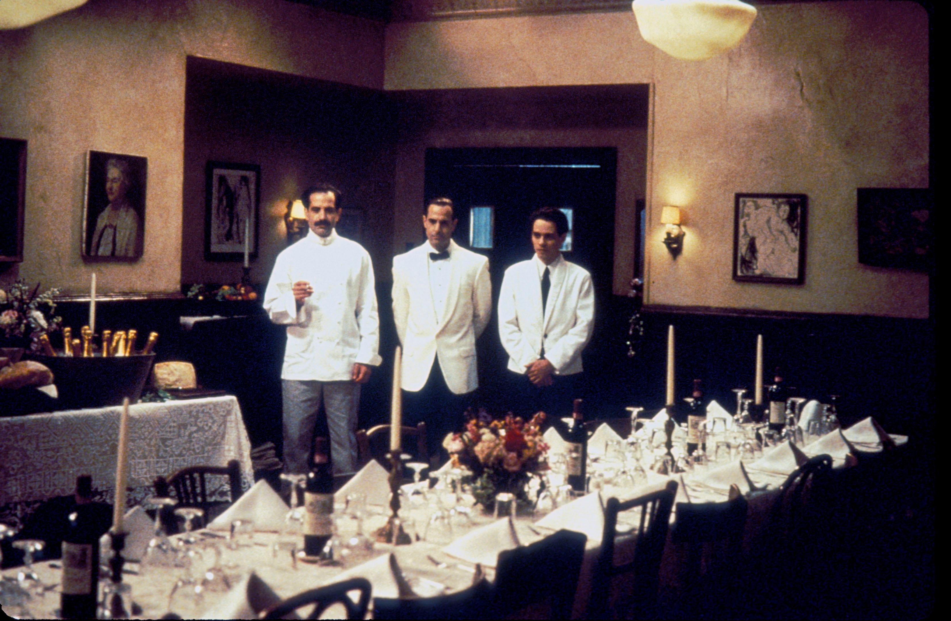 The Film Programmes Office of the Leisure and Cultural Services Department will present the programme "Food for Thought - A Cinematic Feast" from December 6, 2025 to January 18, 2026, screening cinematic works centred on food at the Hong Kong Film Archive, the East Kowloon Cultural Centre and K11 Art House, for audiences to enjoy the tastes of life in films. Photo shows a film still of "Big Night" (1996). (Image courtesy of Park Circus/Paramount)