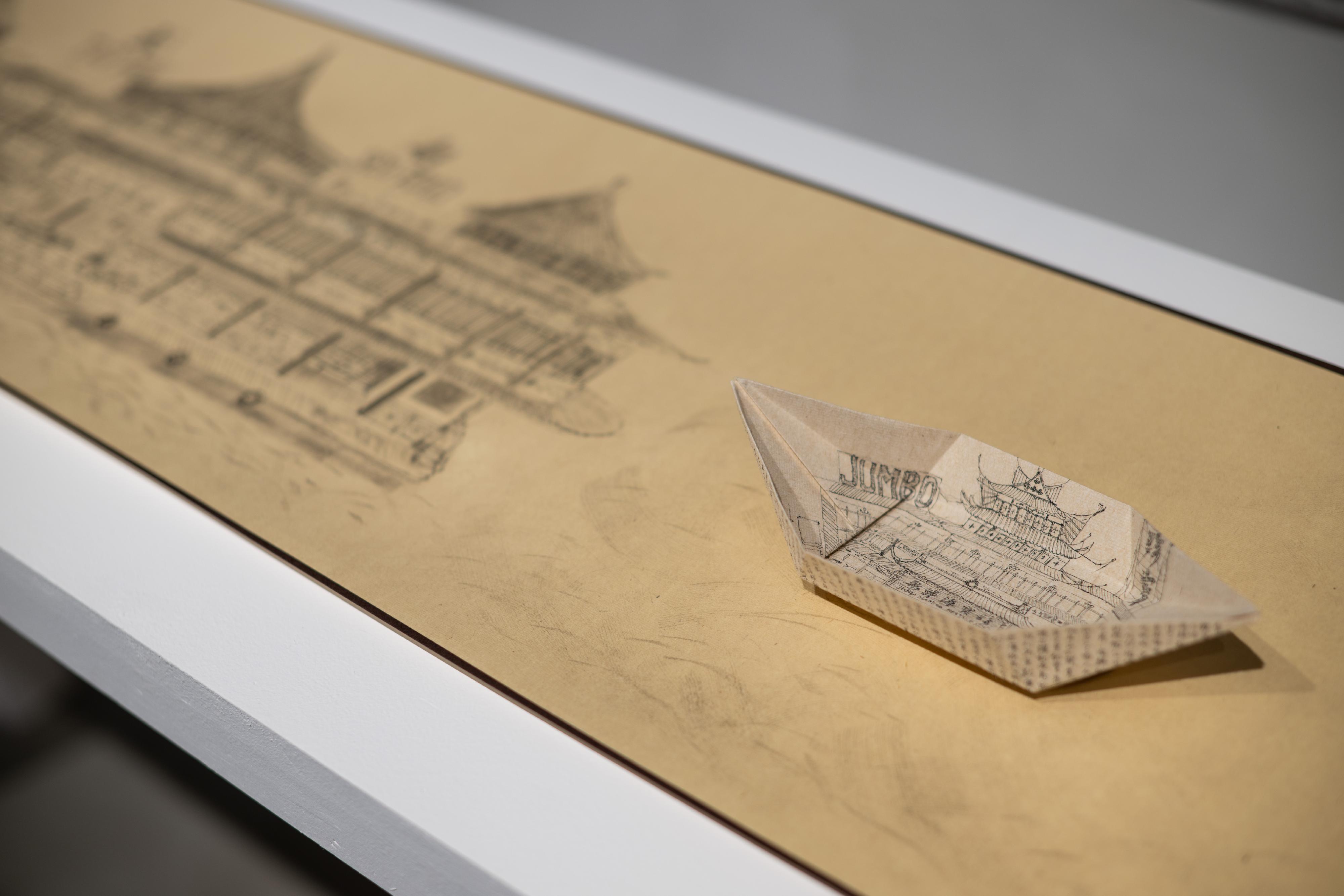 The Hong Kong Visual Arts Centre is staging the "Art Specialist Course 2024-25 Graduation Exhibition" from today (November 7) to November 28. Photo shows "Drawing, Painting and Printmaking" Course graduate Lai Kai-king's artwork "Aberdeen".