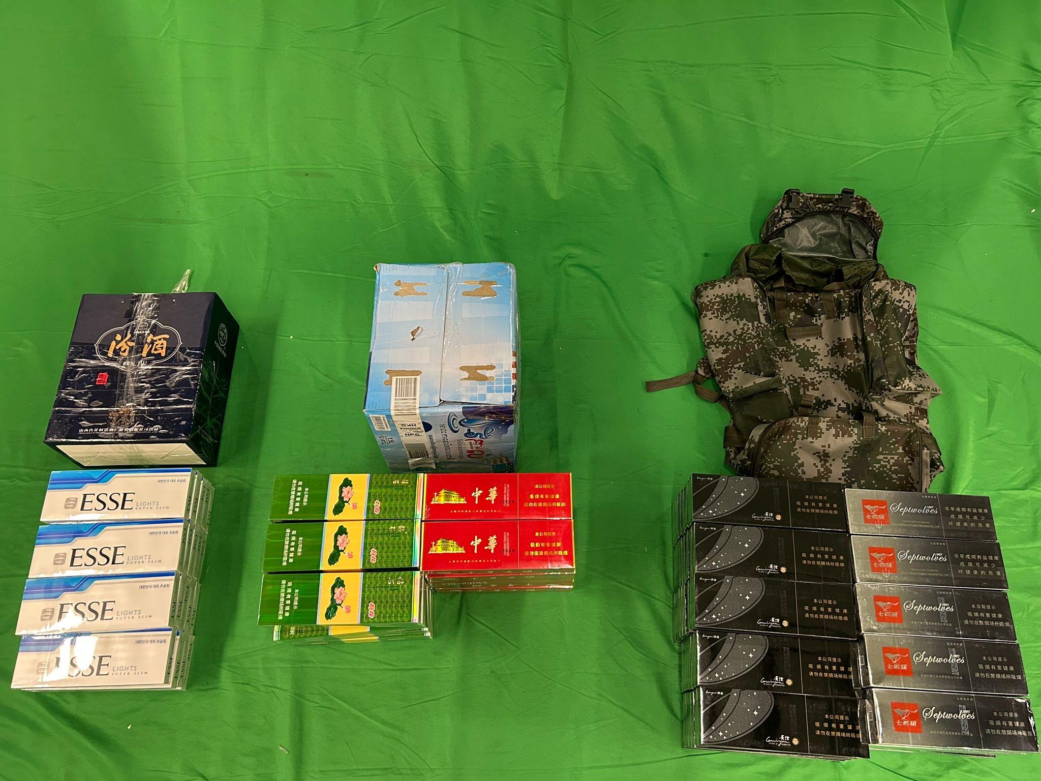 A 45-year-old incoming male passenger was sentenced to 16 weeks' imprisonment with a fine of $2,000 by the West Kowloon Magistrates' Courts today (November 10) for possession of duty-not-paid cigarettes and failing to declare them to Customs officers, in contravention of the Dutiable Commodities Ordinance. Photo shows the duty-not-paid cigarettes seized. 