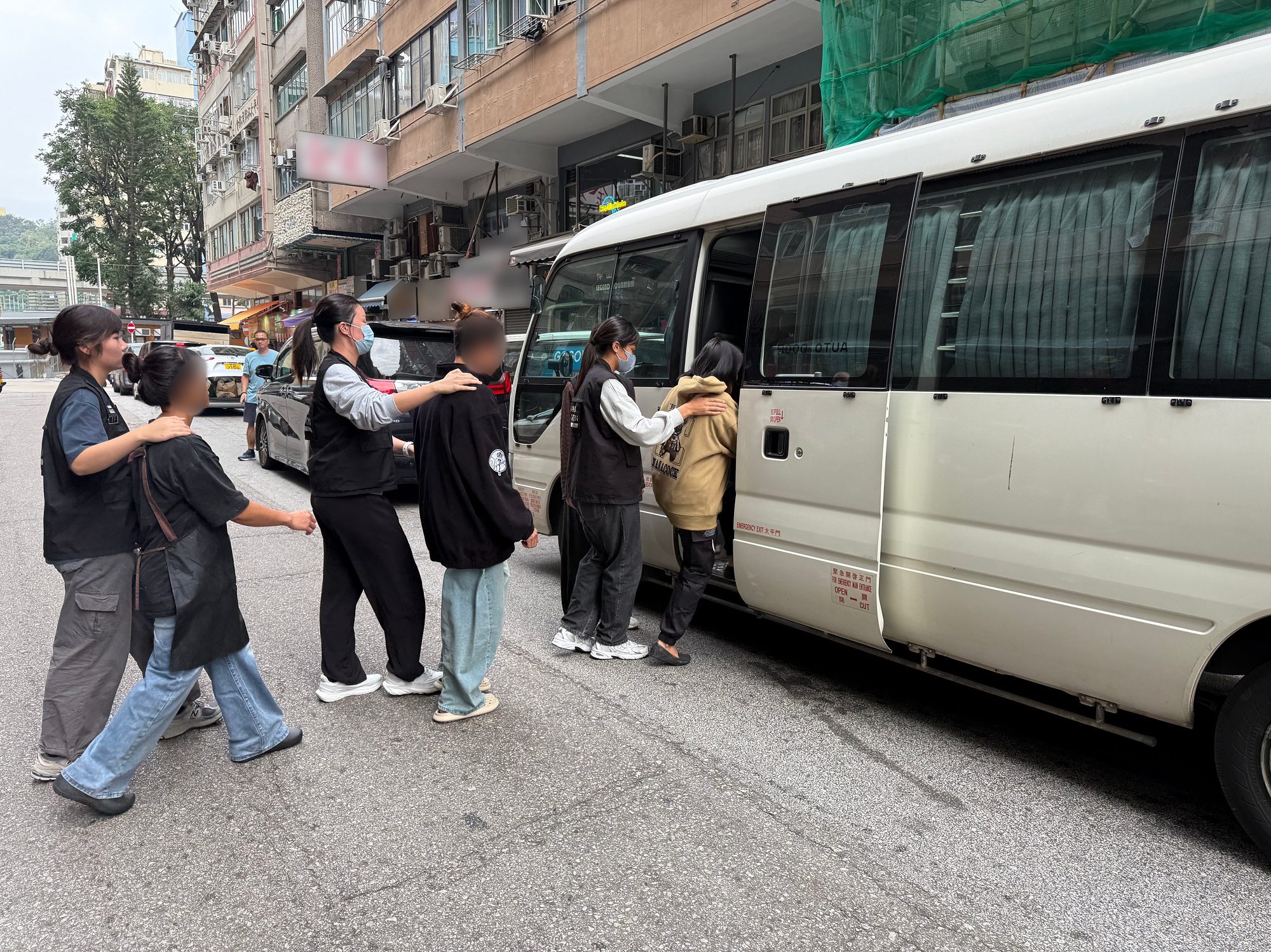 The Immigration Department mounted a series of territory-wide anti-illegal worker operations codenamed "Blockade" and "Twilight", a joint operation with the Labour Department codenamed "Rainbow" and joint operations with the Hong Kong Police Force codenamed "Champion" from November 14 to yesterday (November 20). Photo shows suspected illegal workers arrested during an operation.