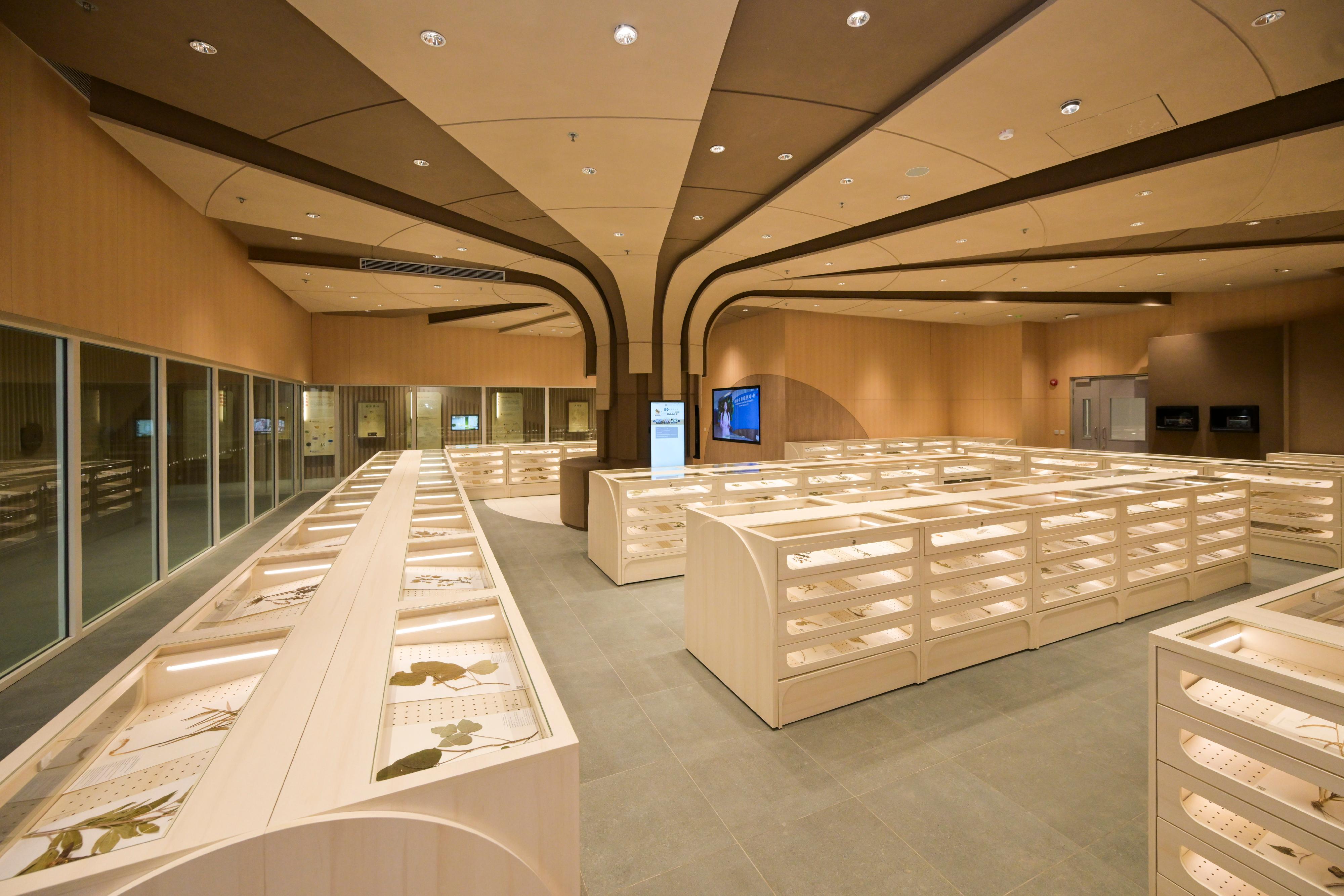 The permanent premises of the Government Chinese Medicines Testing Institute (GCMTI) under the Department of Health will commence phased operations tomorrow (December 11). Photo shows the Chinese Medicines Herbarium inside the GCMTI, which exhibits about 3 500 specimens.