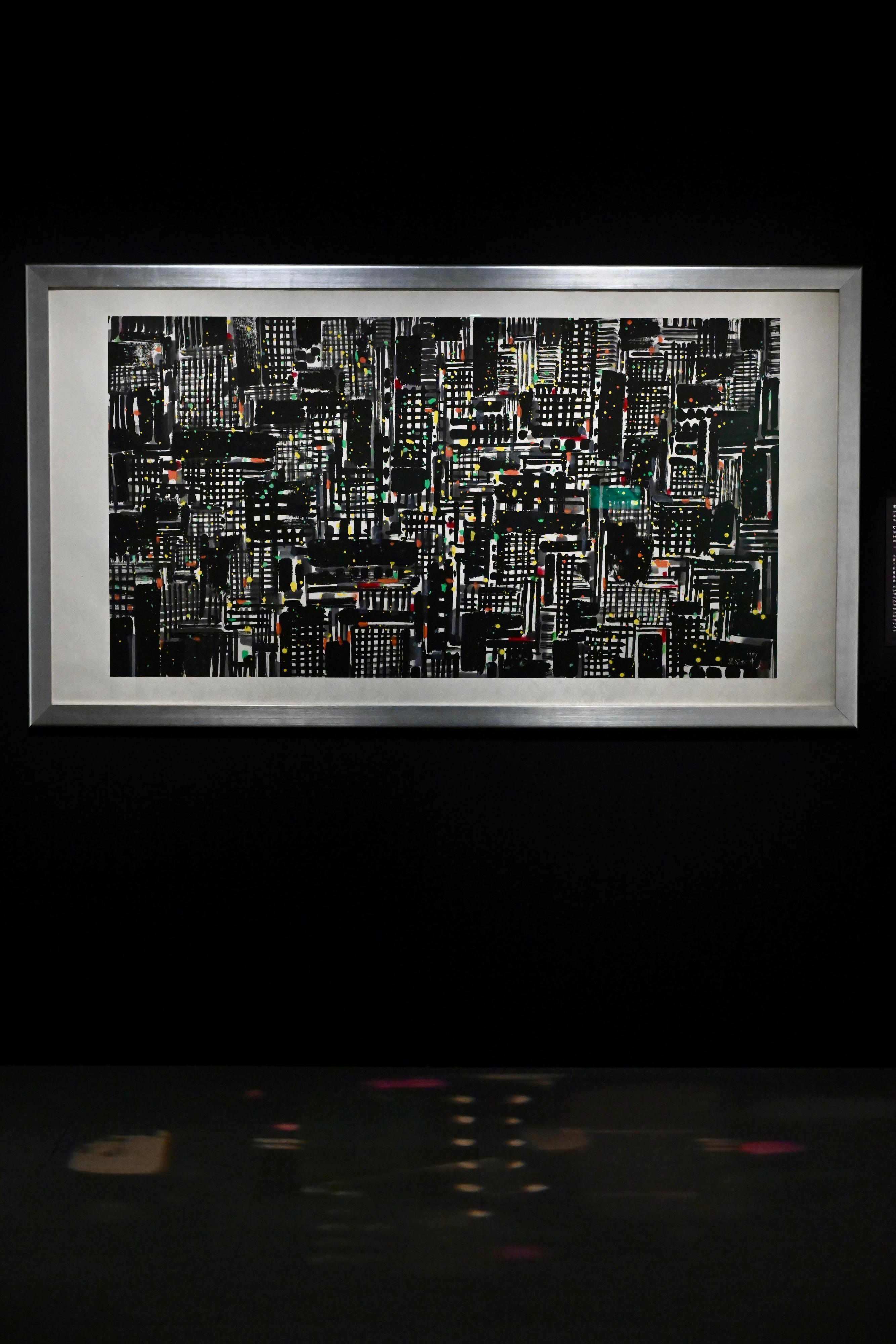 香港艺术馆今日（十二月二十三日）起推出「吴冠中&mdash;&mdash;邂逅风景」展览，展出画坛大师吴冠中珍贵的写生手稿和水墨及油画作品。图示《都市之夜》。