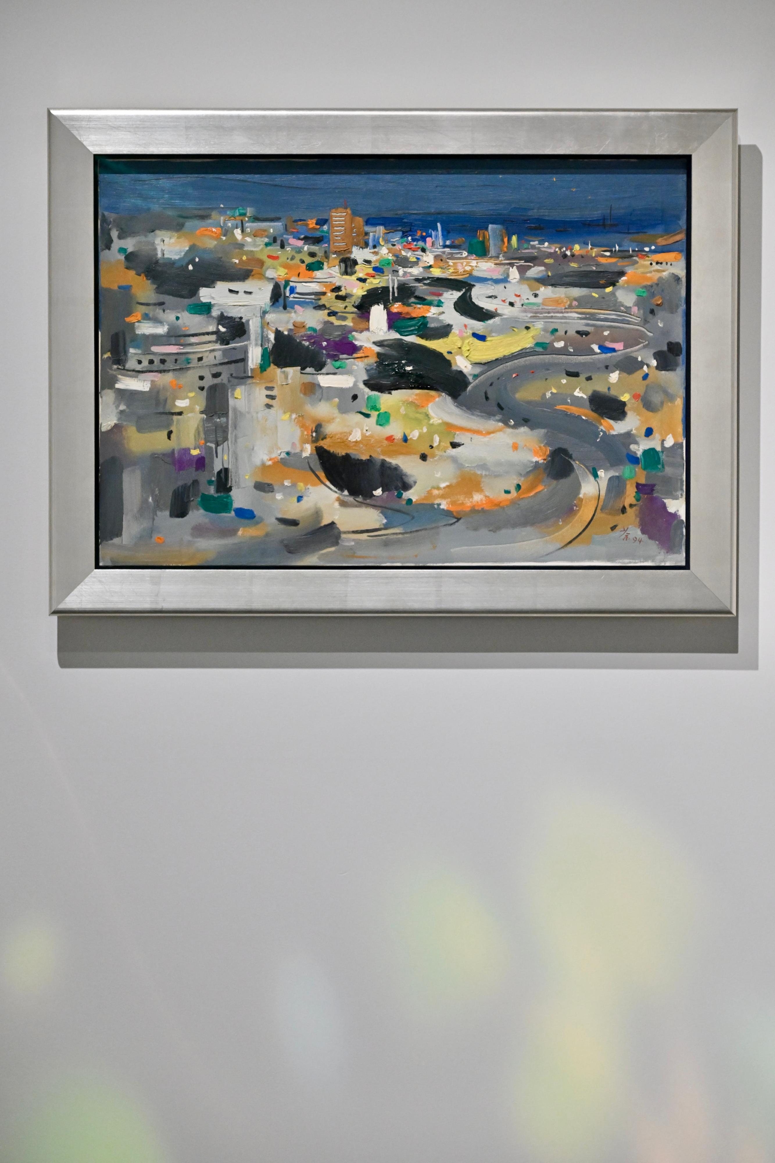 The Hong Kong Museum of Art today (December 23) unveils the "Wu Guanzhong: Encountering Landscapes", featuring precious sketches, ink and oil paintings by art master Wu Guanzhong. Photo shows "The Night of Oslo".