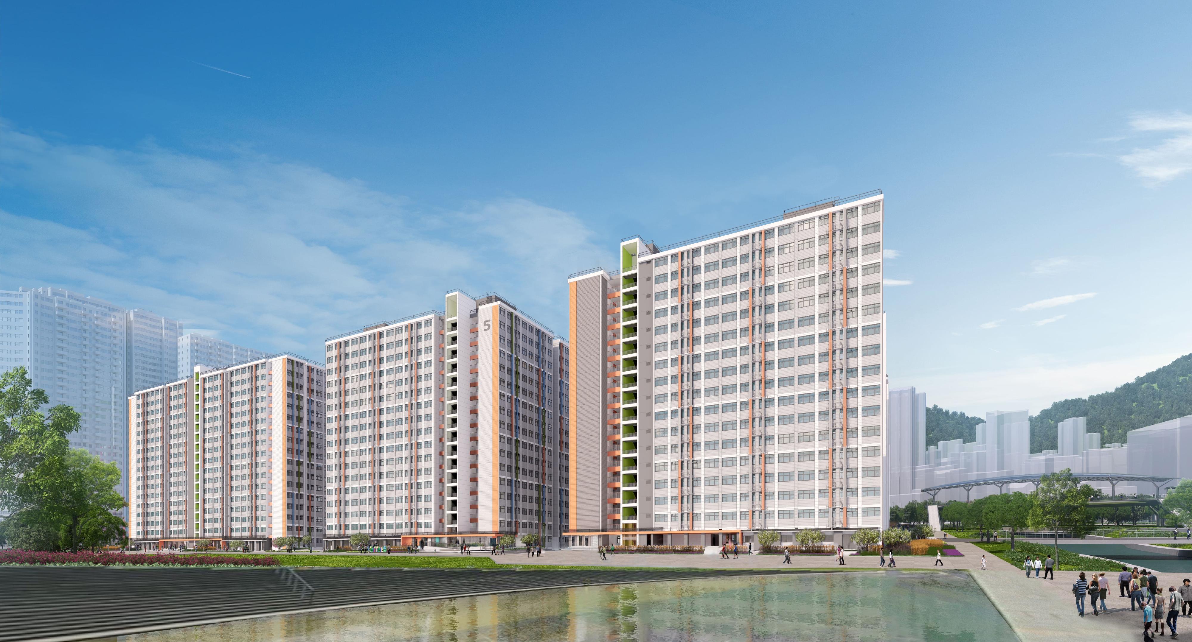 The Housing Bureau (HB) today (January 23) announced that the Light Public Housing (LPH) will be open for Phase 3 application from January 30. Photo shows an artist's impression of the LPH project at Olympic Avenue, Kai Tak (Phase 2).
