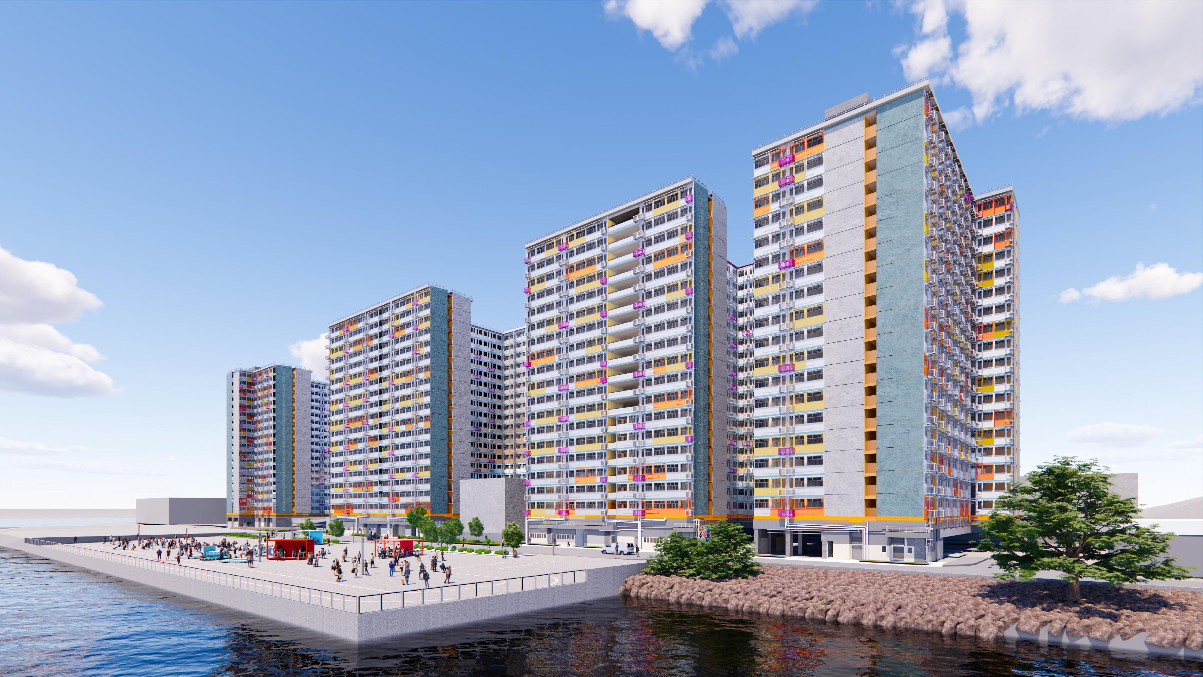 The Housing Bureau (HB) today (January 23) announced that the Light Public Housing (LPH) will be open for Phase 3 application from January 30. Photo shows an artist's impression of the LPH project at Tsing Fat Street, Tuen Mun.