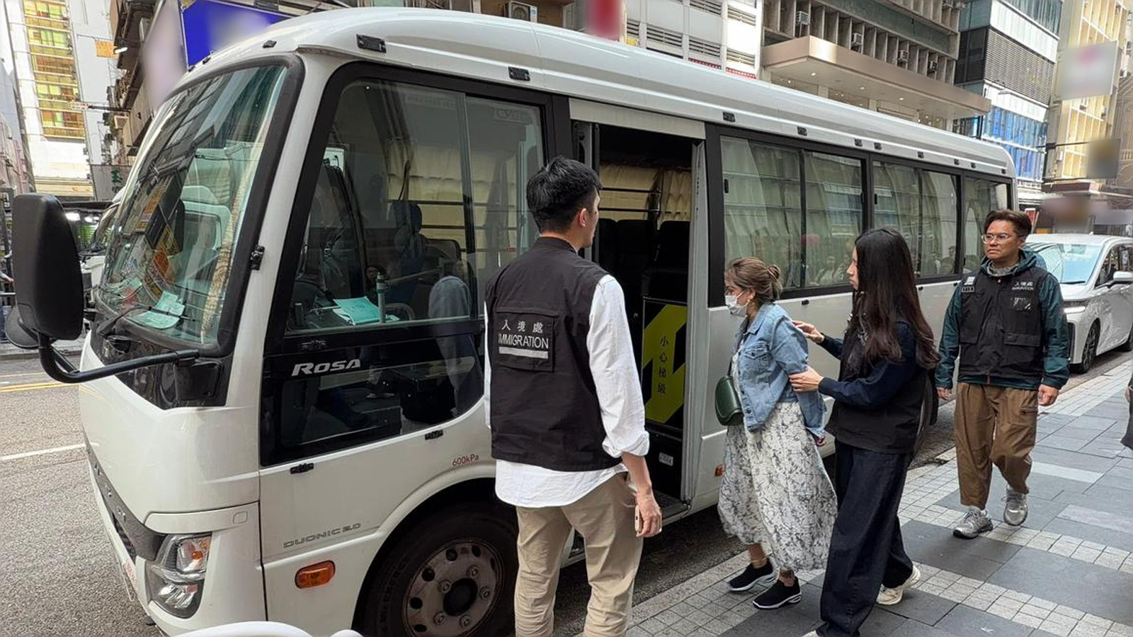 The Immigration Department conducted a series of territory-wide anti-illegal worker operations codenamed "Swordfish" for five consecutive days from February 5 to 9. Photo shows a suspected illegal worker arrested during an operation.