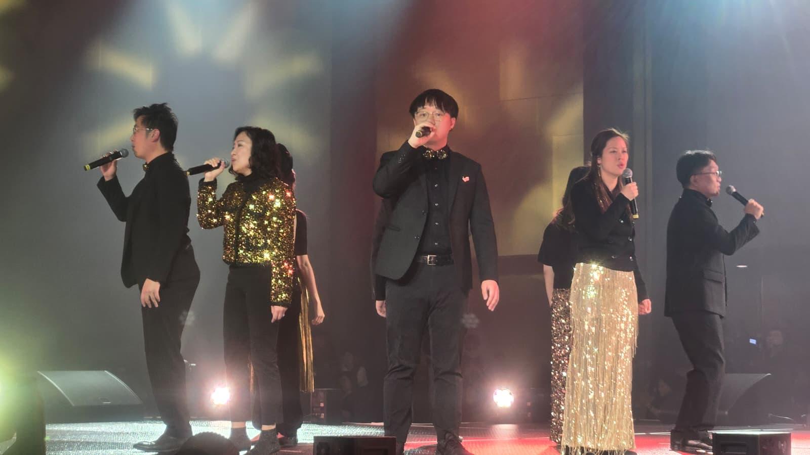 Hong Kong a capella vocal ensemble Brio Singers performs at the 37th Dragon Ball hosted by the Yee Hong Community Wellness Foundation on February 14 (Toronto time) in Toronto, Ontario.