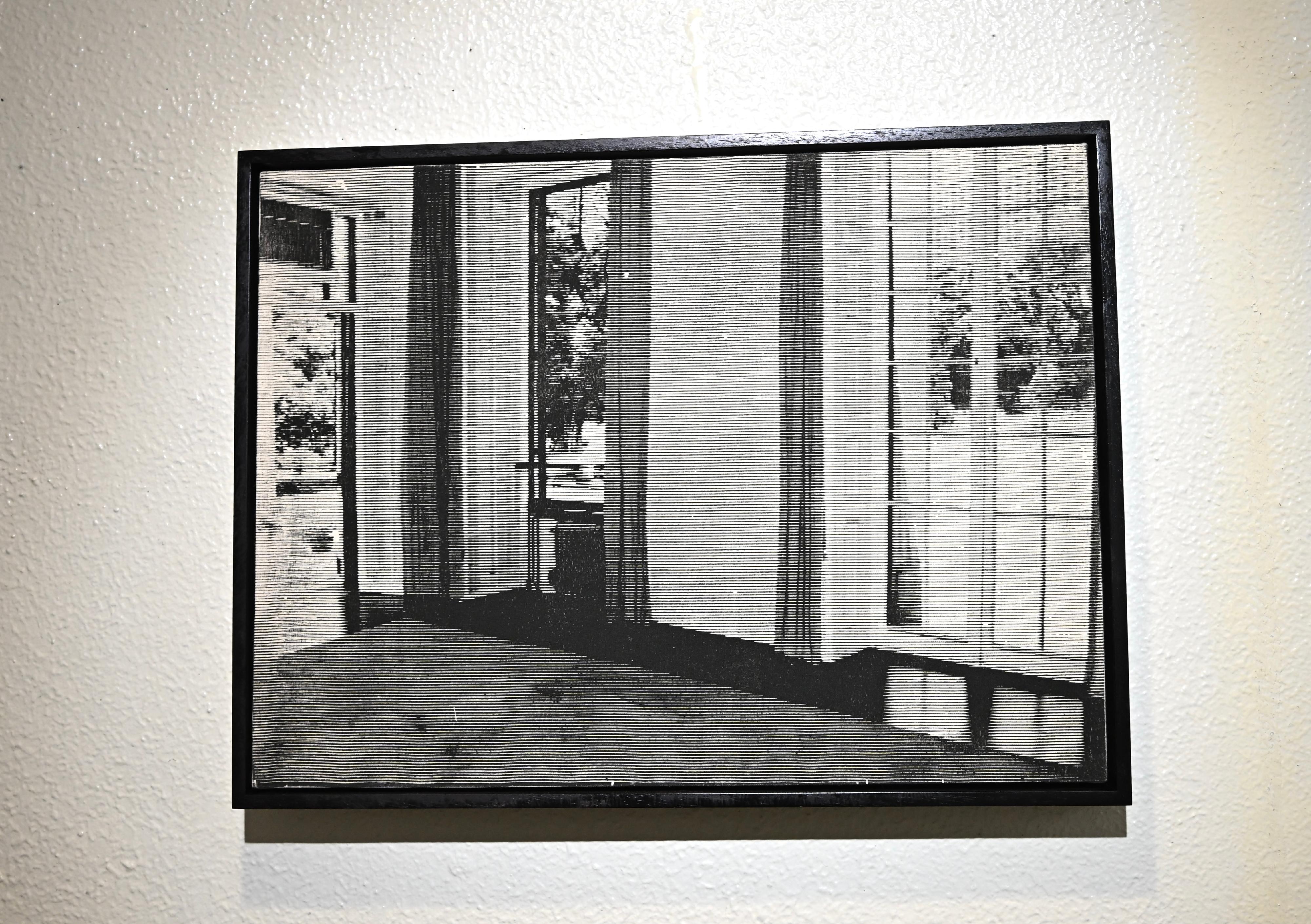 The Hong Kong Visual Arts Centre is staging the "vA! Residency - Incising the Matrix: If Birdwood Block..." exhibition from today (March 12), featuring prints and installations by Hong Kong artist Jay Lau. Photo shows a print from the series "Reversed Scenery", presenting the artist's imagined domestic interior of Birdwood Block.