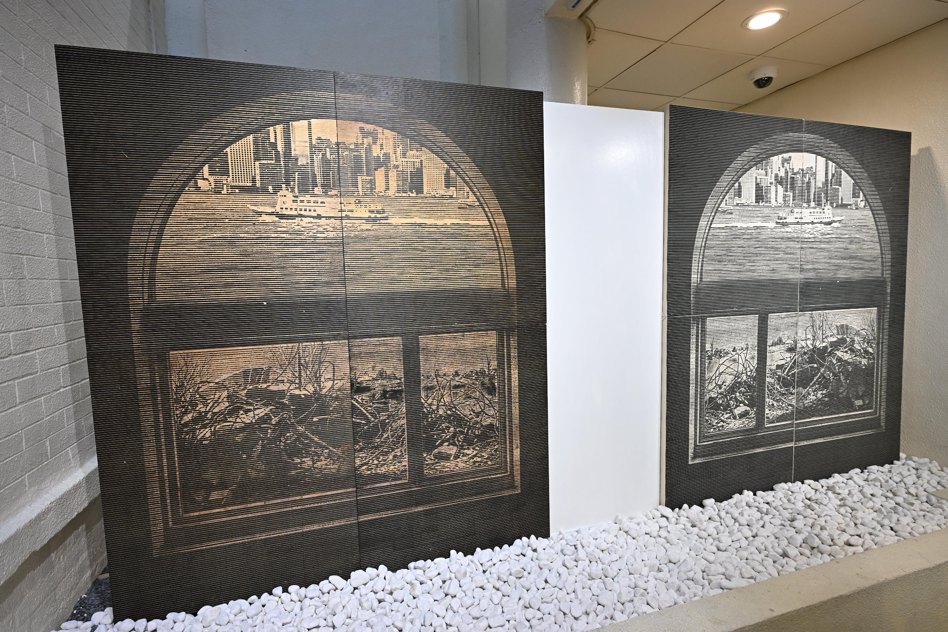 The Hong Kong Visual Arts Centre is staging the "vA! Residency - Incising the Matrix: If Birdwood Block..." exhibition from today (March 12), featuring prints and installations by Hong Kong artist Jay Lau. Photo shows the artwork "Scenery Outside the Window".