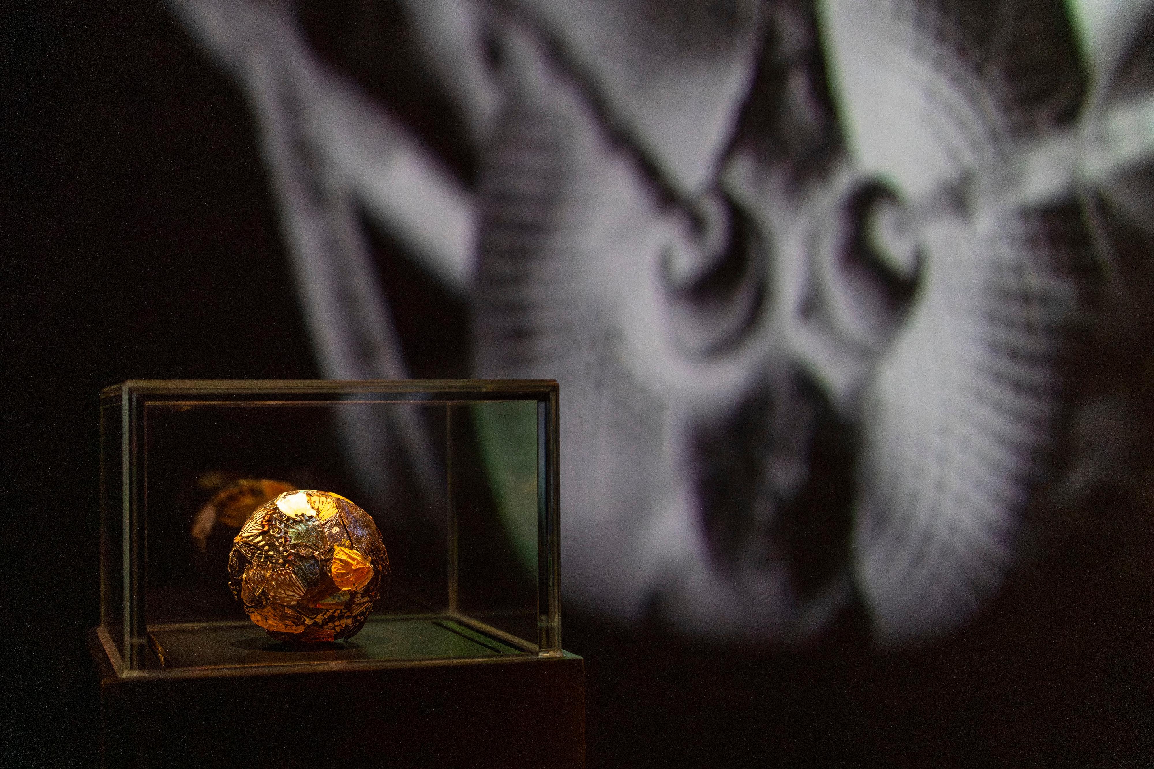 香港藝術館明日（三月二十日）起舉辦「當下&mdash;&mdash;香港藝術展」，匯聚19位活躍於當今香港藝壇的藝術家作品。圖示藝術家梁美萍作品《微類誌》。




