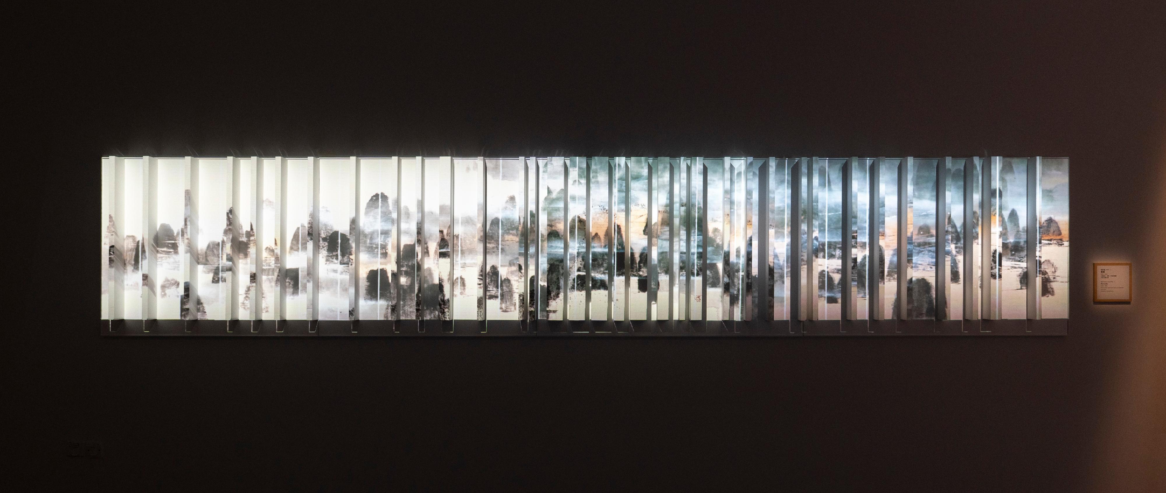 The Hong Kong Museum of Art is staging the "Live: Hong Kong Art Exhibition" starting from tomorrow (March 20), featuring artworks from 19 artists who are actively shaping the city's contemporary art scene. Photo shows artist Raymond Fung's artwork "Barcode".