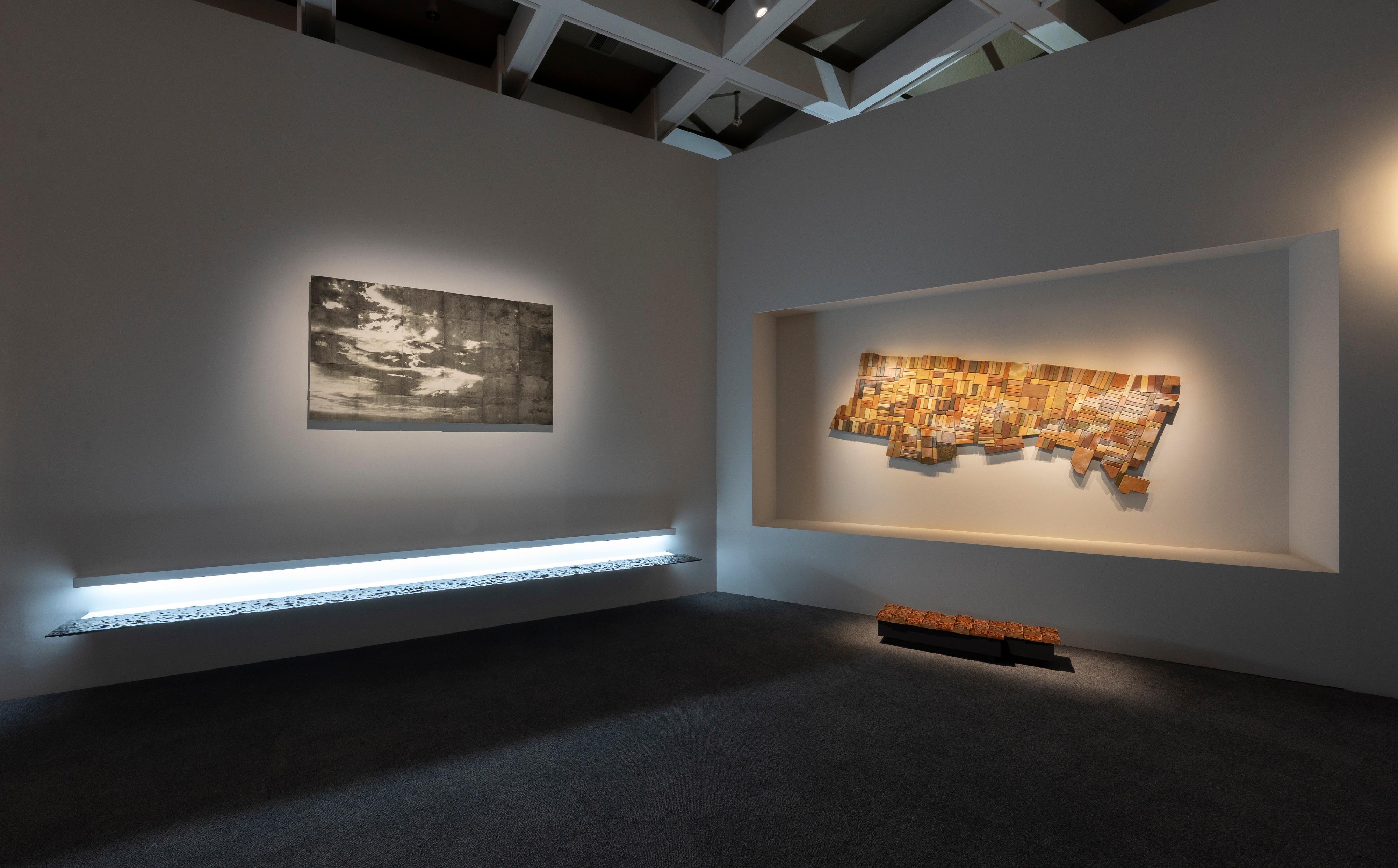 The Hong Kong Museum of Art is staging the "Live: Hong Kong Art Exhibition" starting from tomorrow (March 20), featuring artworks from 19 artists who are actively shaping the city's contemporary art scene. Photo shows artist Wong Lai-ching, Fiona's ceramic installation "Transcendent Earth".