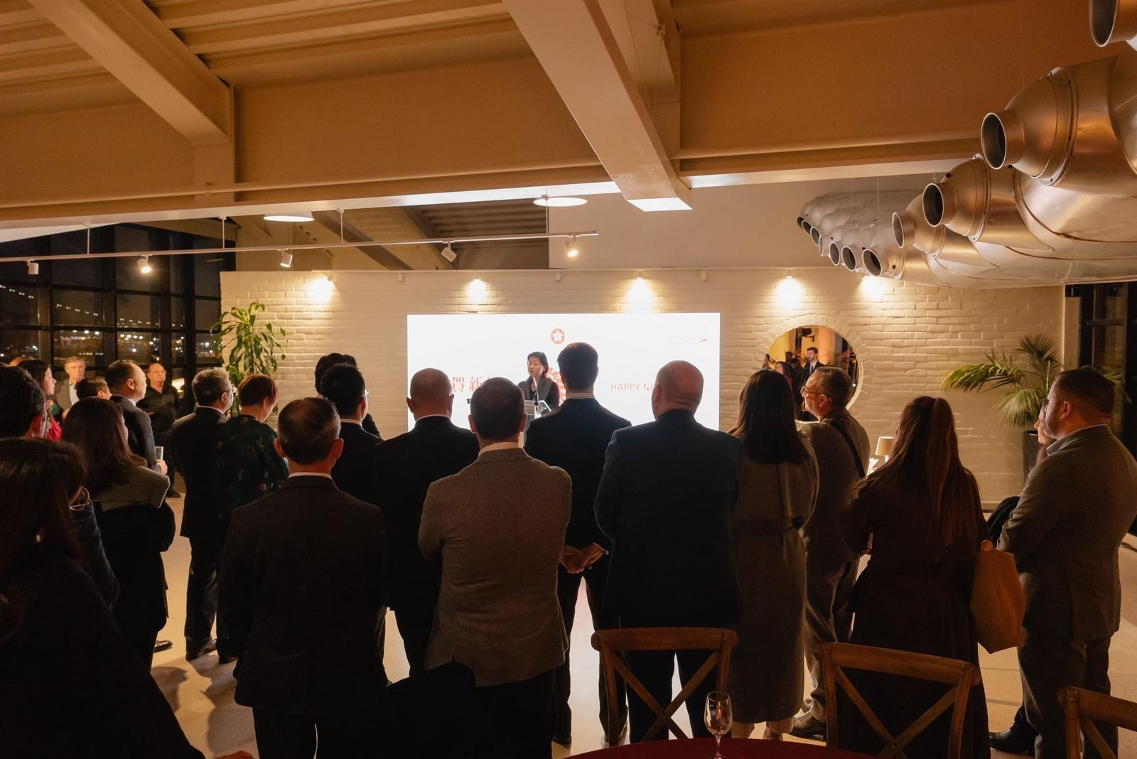 The Hong Kong Economic and Trade Office in Brussels hosted a series of 12 events across European cities to mark the Year of the Horse and celebrate with local communities. Photo shows local guests attending the Chinese New Year reception in Lisbon, Portugal, on March 10 (Lisbon time).