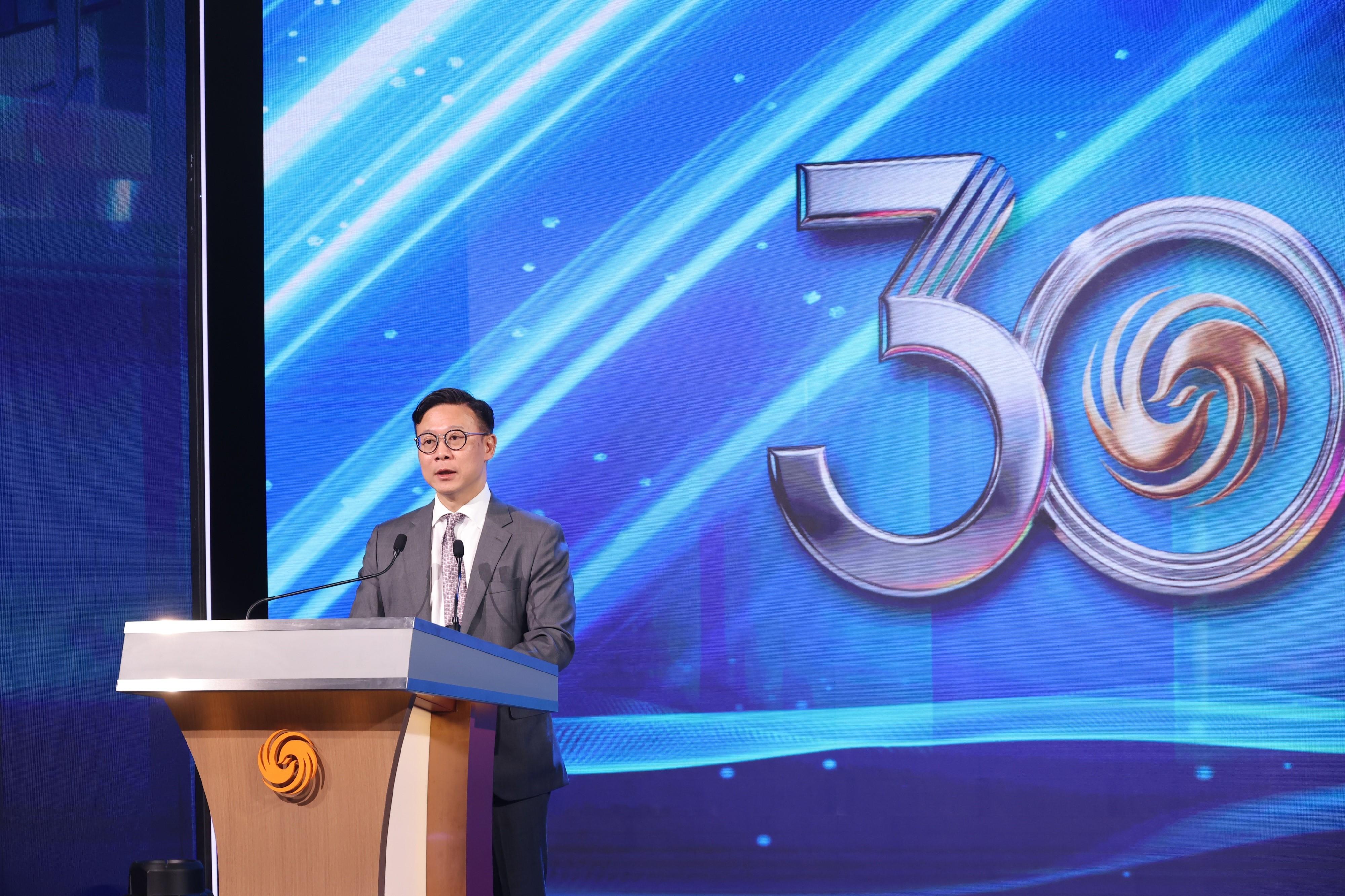 律政司副司長張國鈞博士今日（三月三十一日）在鳳凰衛視30周年台慶盛典致辭。
