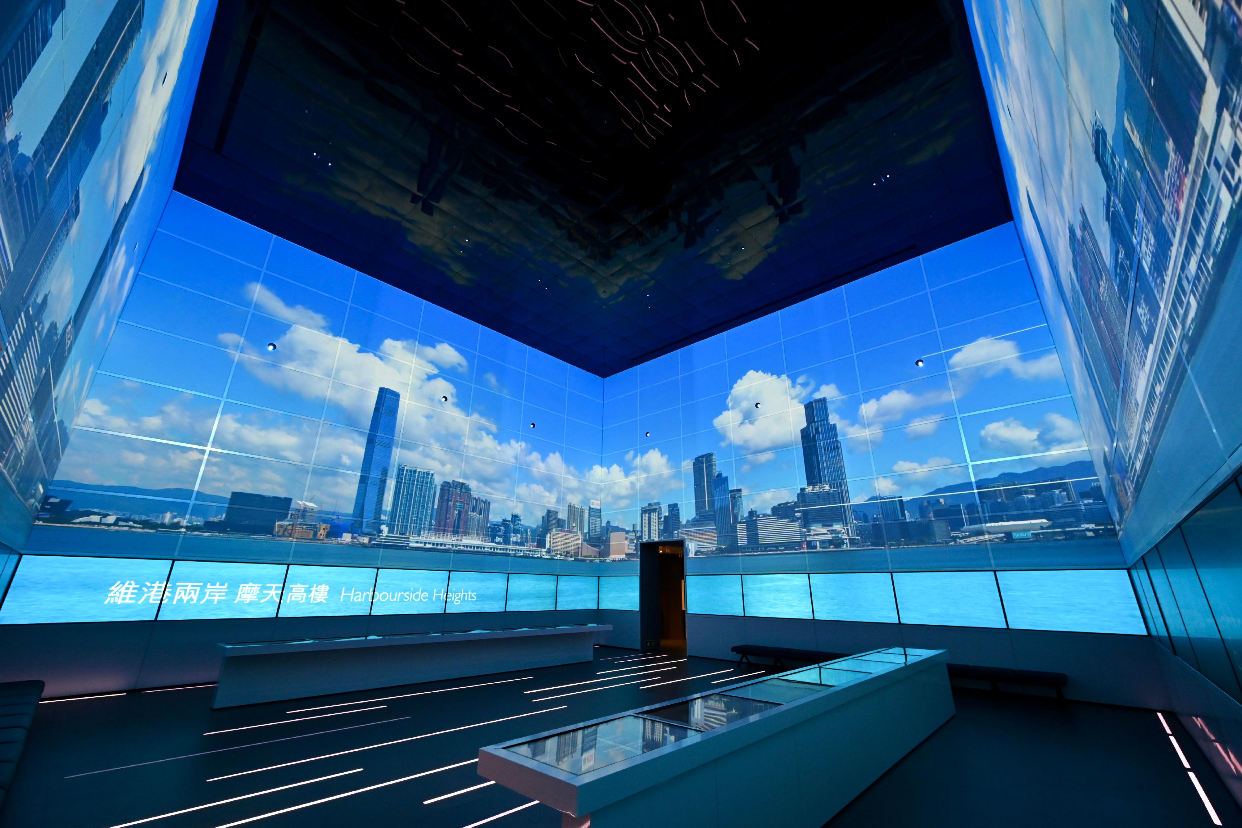 The Hong Kong Museum of History is staging the revamped permanent exhibition "Hong Kong Story" from tomorrow (April 1). Photo shows a "Moments in Focus" immersive presentation that takes visitors through Hong Kong's remarkable journey since its return to the motherland in 1997, celebrating the unbreakable bonds and collective progress between Hong Kong and the Mainland.
