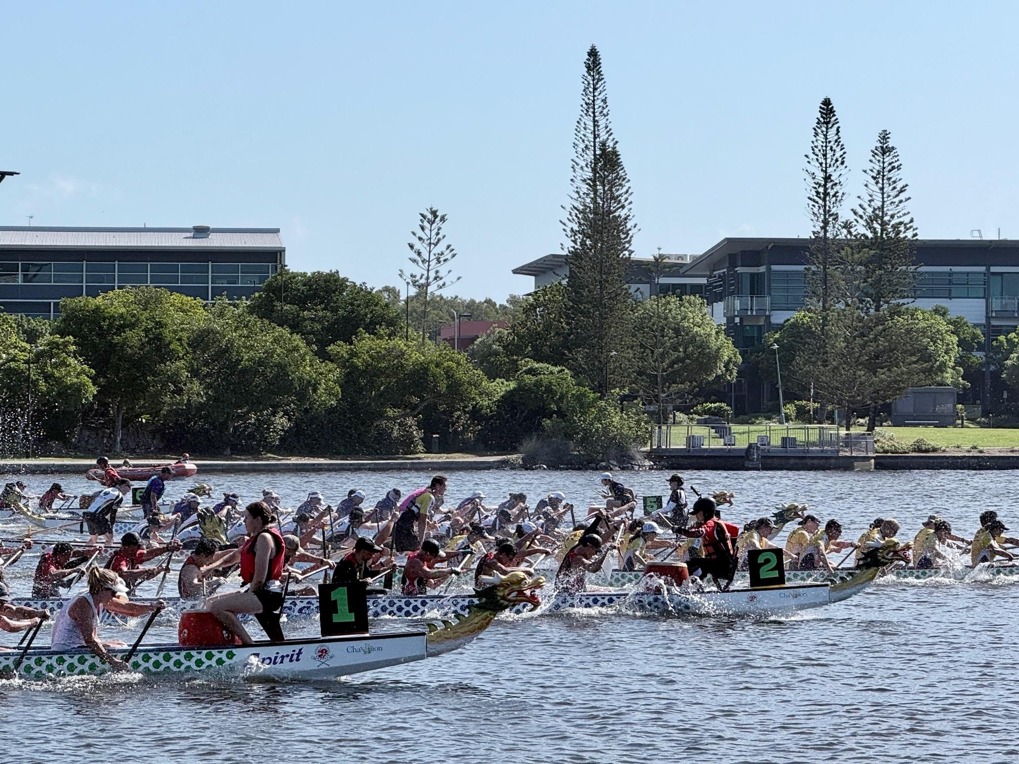 The Australian Dragon Boat Championships is being held in the Sunshine Coast, Queensland, Australia, from April 18 to 23.