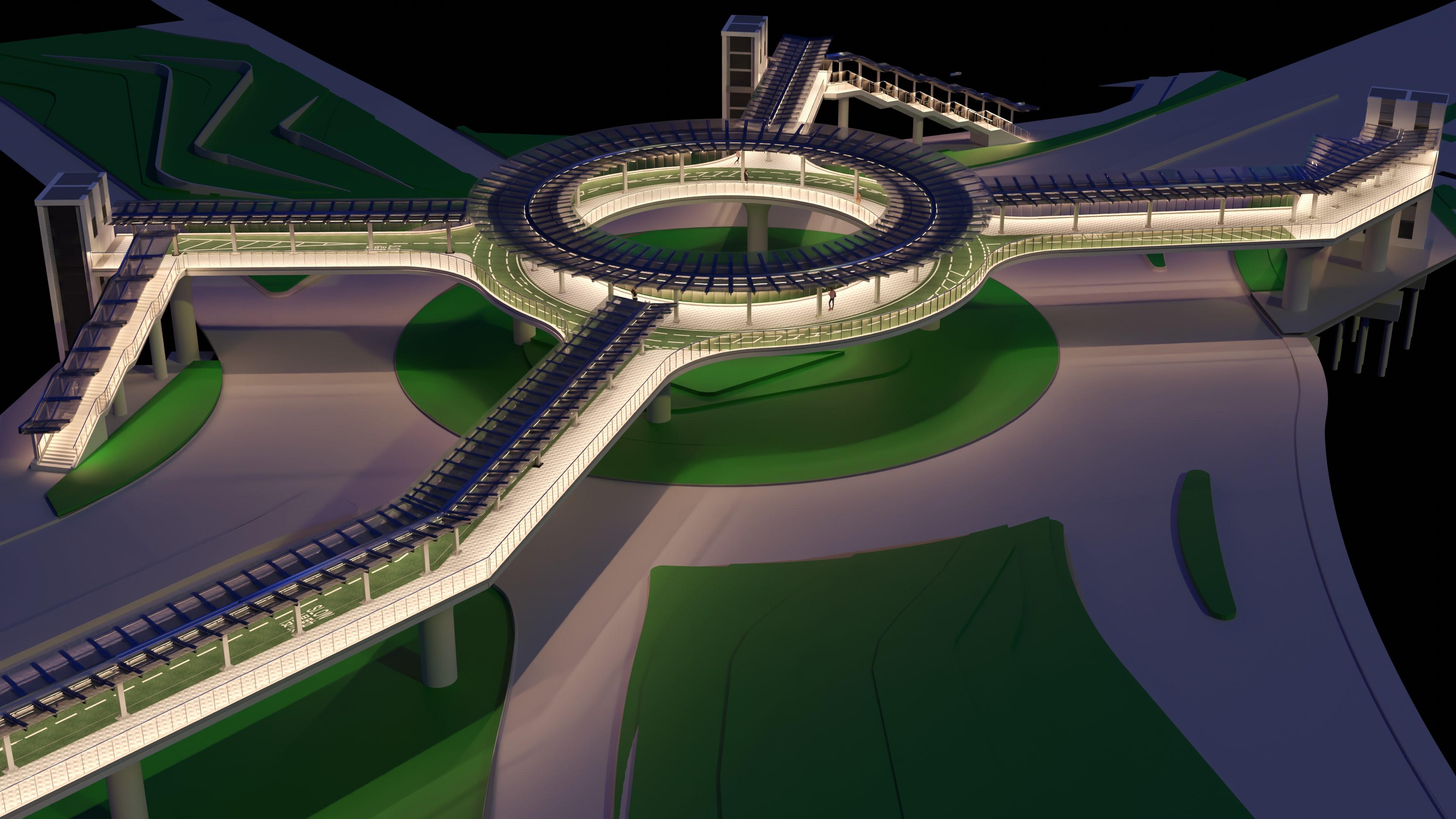 The Fanling Bypass (Eastern Section) will be commissioned at 8am on May 3 (Sunday). The cycle track and footbridge at the Lung Yeuk Tau Interchange was constructed using China-made ultra-high strength S960 steel with a strength nearly three times that of conventional steel, making it the first footbridge in the world to utilise steel of this grade. This serves as a demonstration of new quality productive forces, providing a valuable reference for the application of ultra-high strength S960 steel in local and regional infrastructure projects.