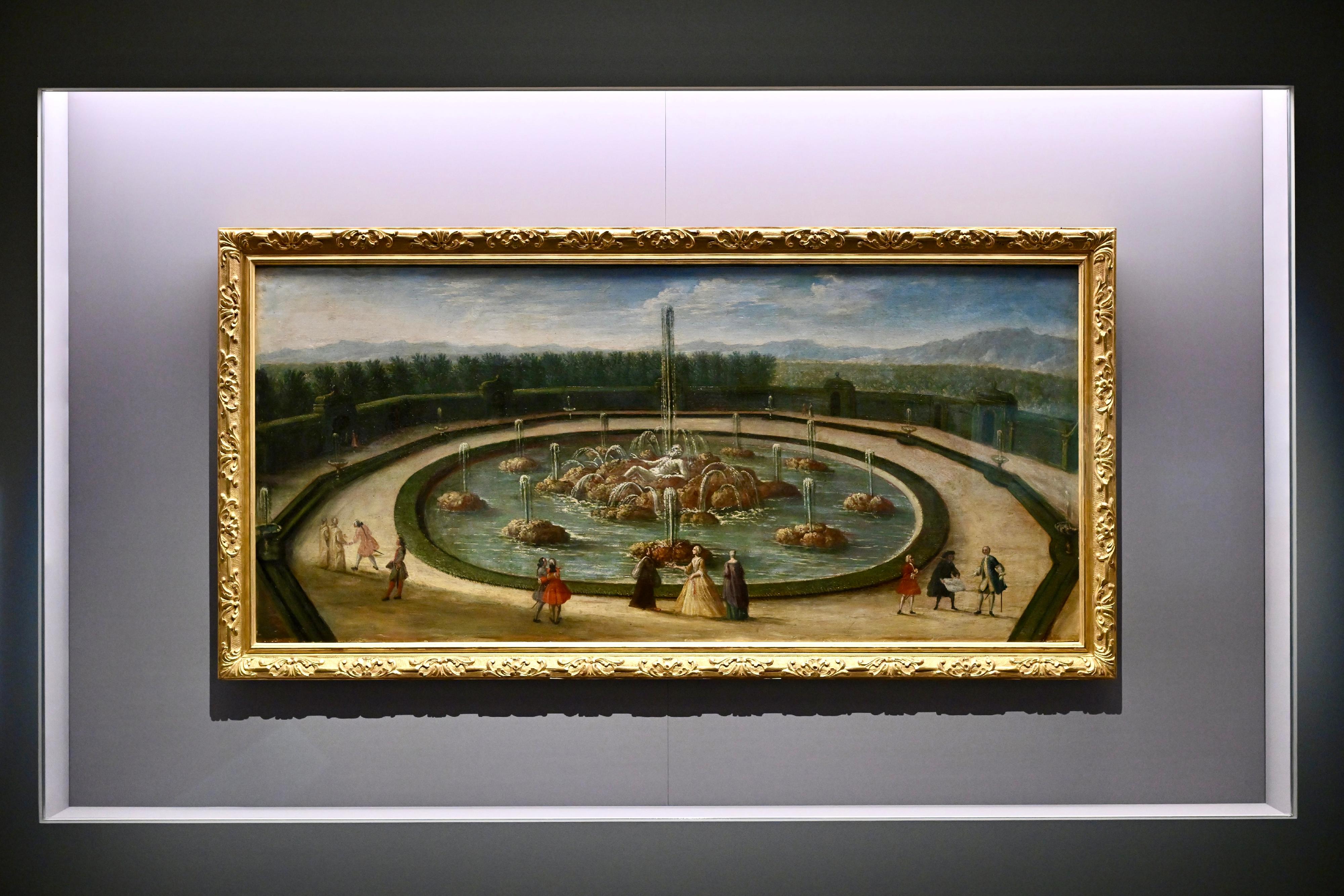 The "Blooming: The Art of Gardens in East and West" exhibition will be staged at the Hong Kong Museum of Art starting from tomorrow (April 24). Photo shows "The Enceladus Fountain" from the collection of the Palace of Versailles.