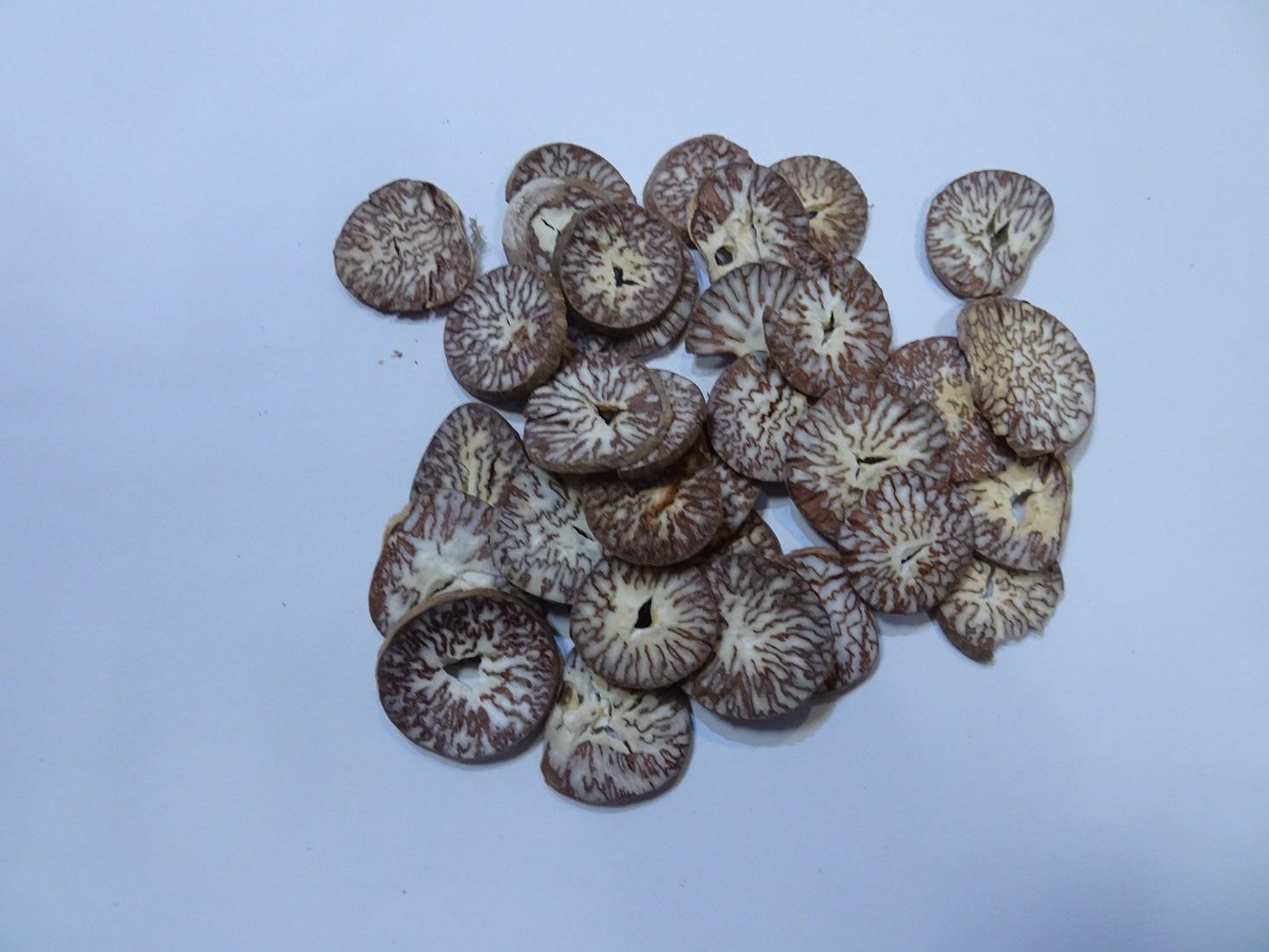 The Department of Health today (April 24) requested two licensed Chinese herbal medicine (Chm) wholesalers, namely China Red Pharmaceutical Group Holdings Company Limited and Skylight Pharmaceutical Company Limited, to recall immediately from the market two batches (batch numbers: 241201 and 0162509009-01) of Semen Arecae, a type of Chm. Photo shows the Semen Arecae sample (batch number: 241201).