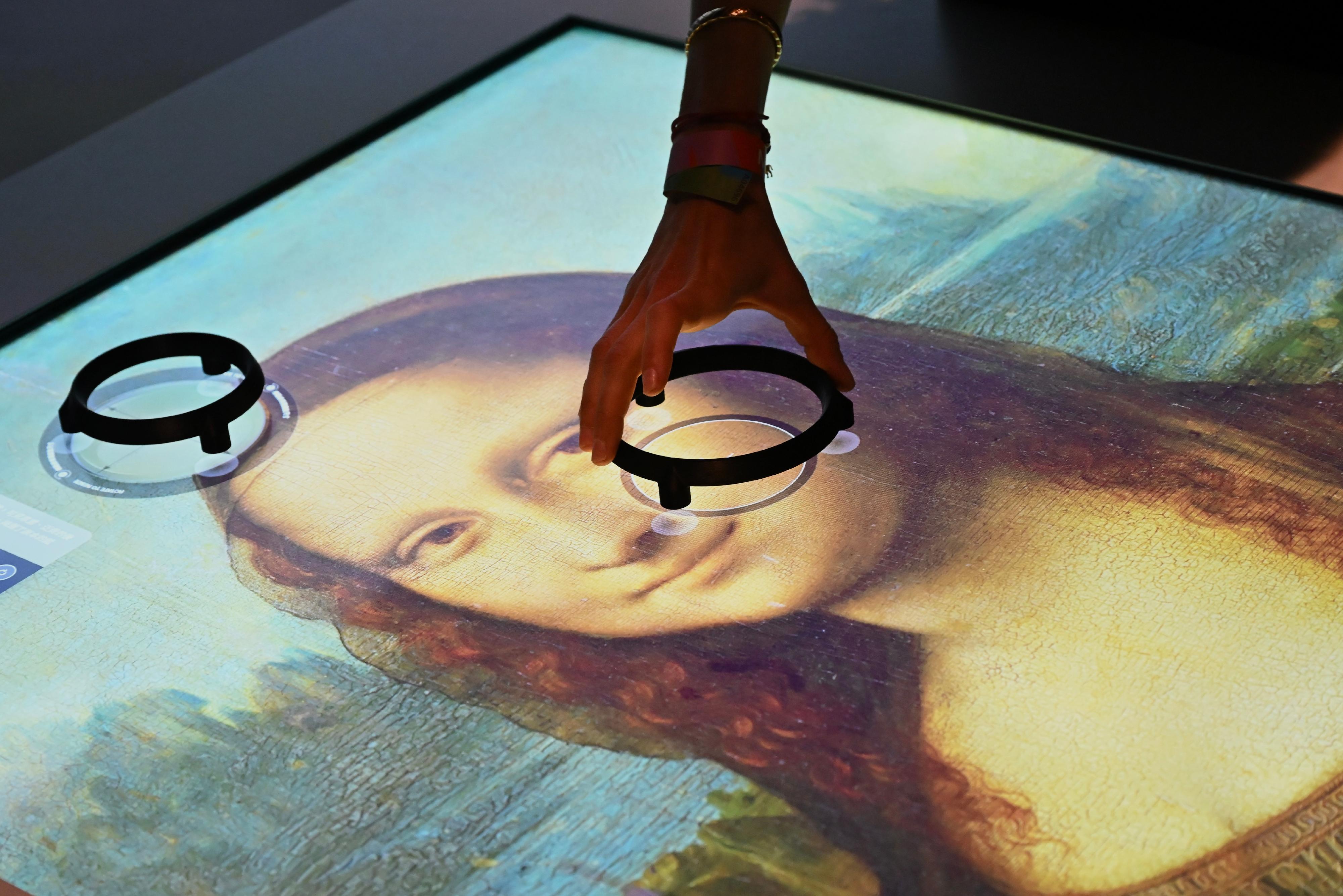 The Hong Kong Heritage Museum is staging "The Hong Kong Jockey Club Series: Meet Mona Lisa & Portraying the Renaissance" exhibition starting from tomorrow (May 1). Photo shows an interactive installation of the "Meet Mona Lisa" section.