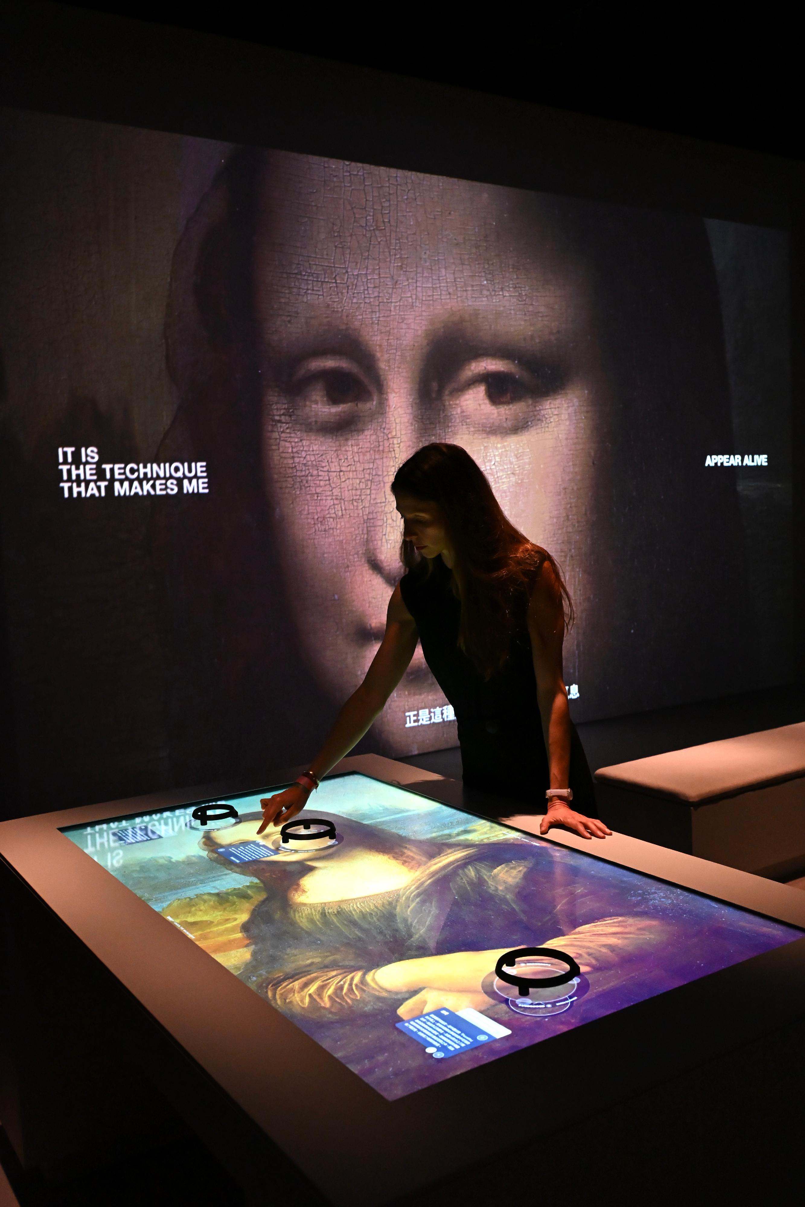 The Hong Kong Heritage Museum is staging "The Hong Kong Jockey Club Series: Meet Mona Lisa & Portraying the Renaissance" exhibition starting from tomorrow (May 1). Photo shows an interactive installation of the "Meet Mona Lisa" section.