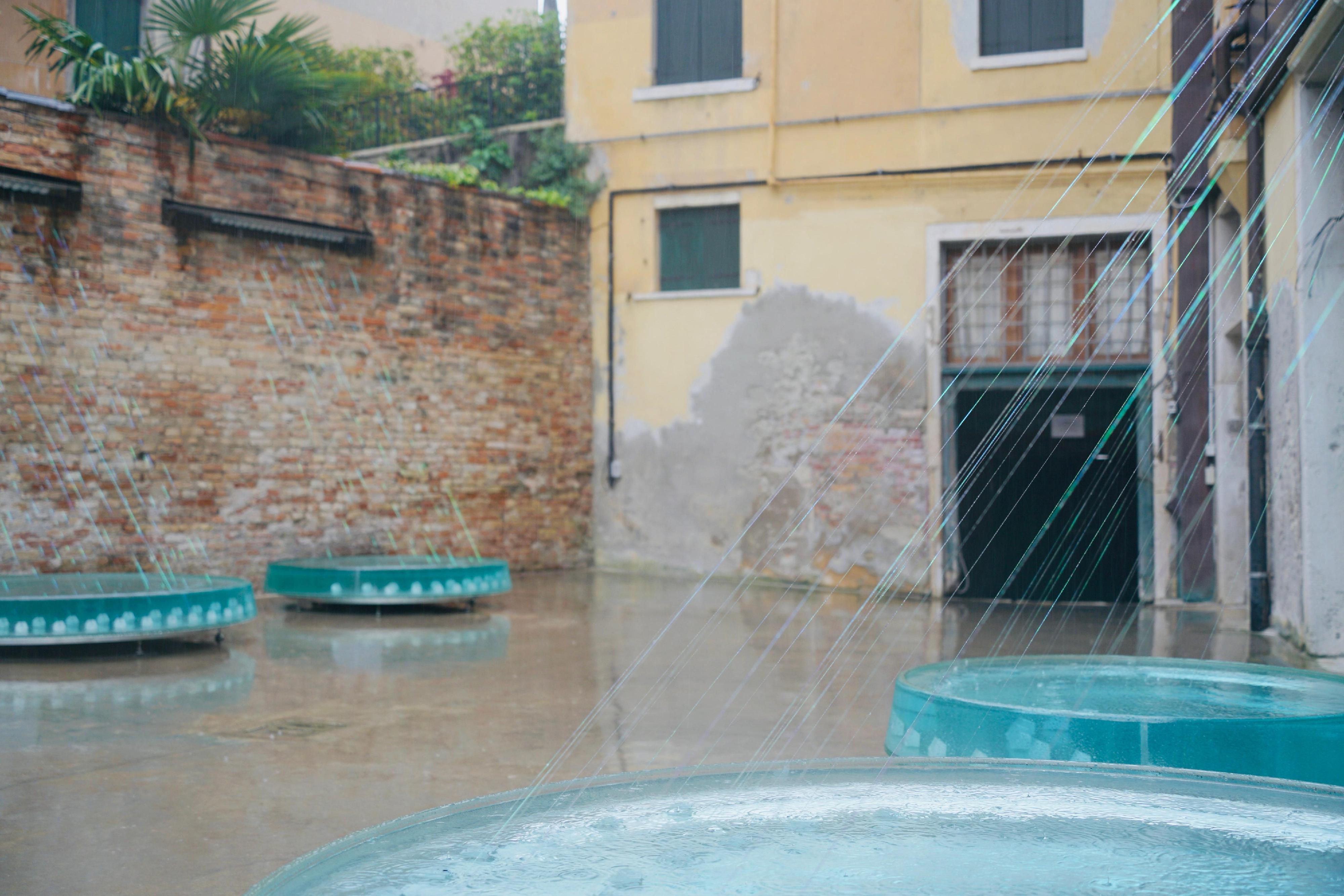 "Fermata: Hong Kong in Venice" Collateral Event of the 61st International Art Exhibition - La Biennale di Venezia in Italy runs from today (May 9) to November 22. Photo shows Kingsley Ng's artwork "Sometimes, There Are Clouds in Puddles".