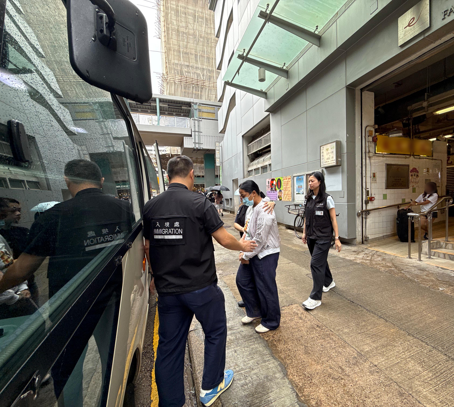 The Immigration Department conducted a series of territory-wide anti-illegal worker operations codenamed "Swordfish" for three consecutive days from May 17 to 19. Photo shows a suspected illegal worker arrested during an operation.