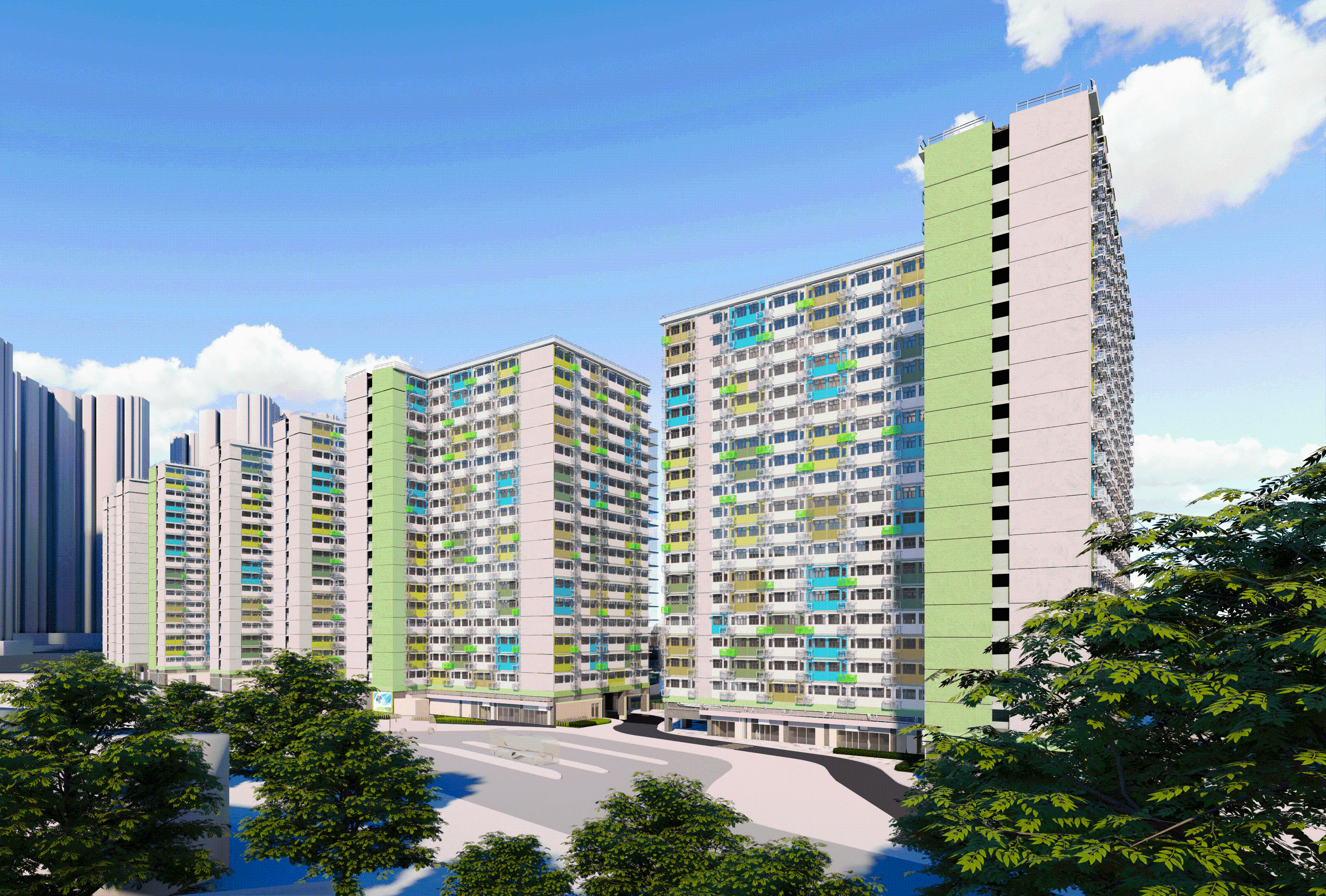 The Housing Bureau today (May 26) announced that the Light Public Housing (LPH) will be open for Phase 4 application from June 2. Photo shows an artist's impression of the LPH project at Yan Po Road, Tuen Mun.