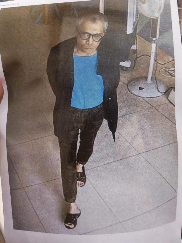 五十九歲男子黎建中身高約一點七米,體重約五十四公斤,瘦身材,長面型,黃皮膚及蓄短灰白髮。他最後露面時身穿黑色外套、藍色上衣、黑色長褲及只有一隻黑色拖鞋。