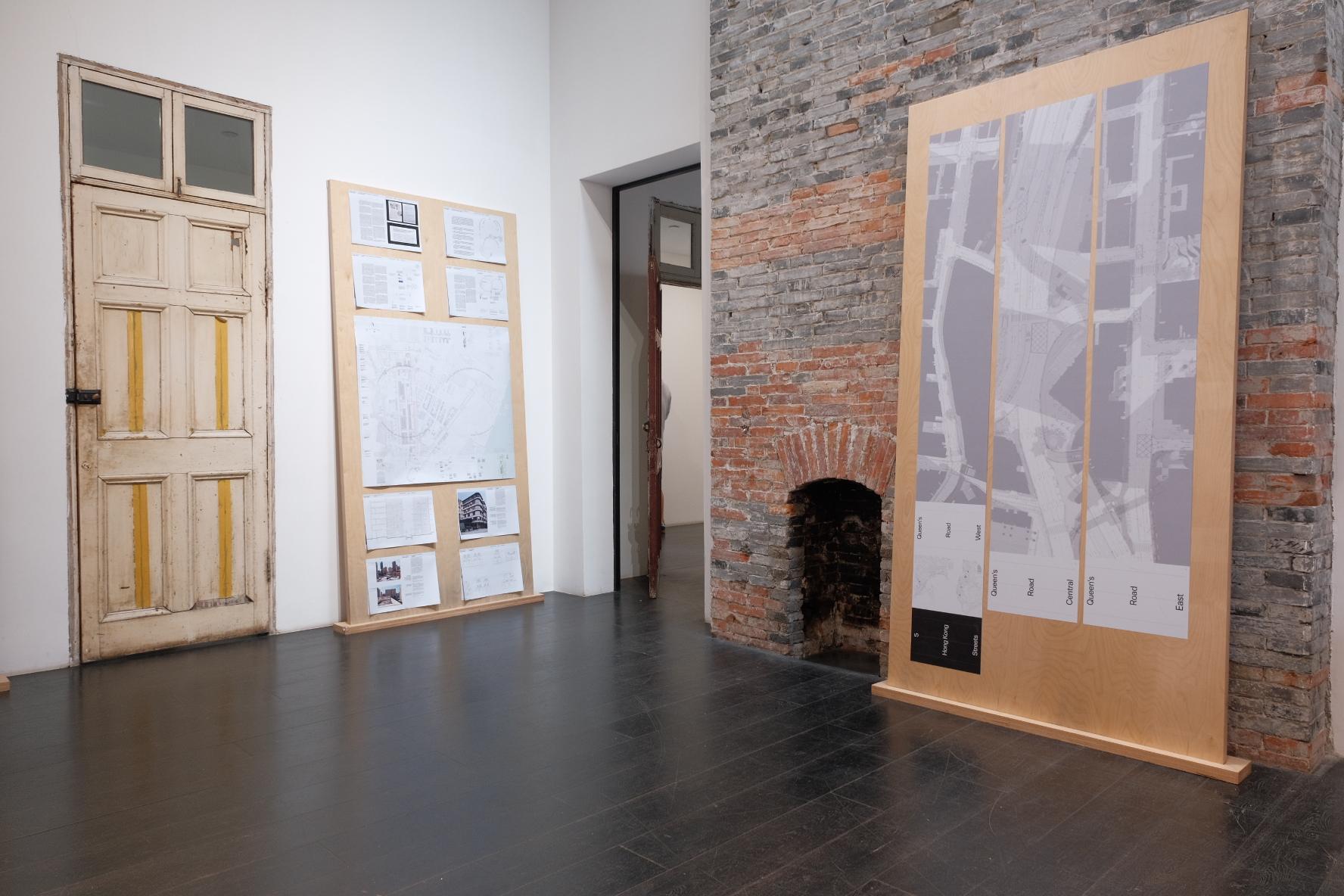 Sponsored by the Cultural and Creative Industries Development Agency under the Culture, Sports and Tourism Bureau and organised by the Hong Kong Institute of Architects Biennale Foundation, the Shanghai Roving Architecture Exhibition, is being held from today (June 14) to June 27 at Design Republic, Shanghai. Photo shows some of the Hong Kong's architectural drawings in the exhibition.