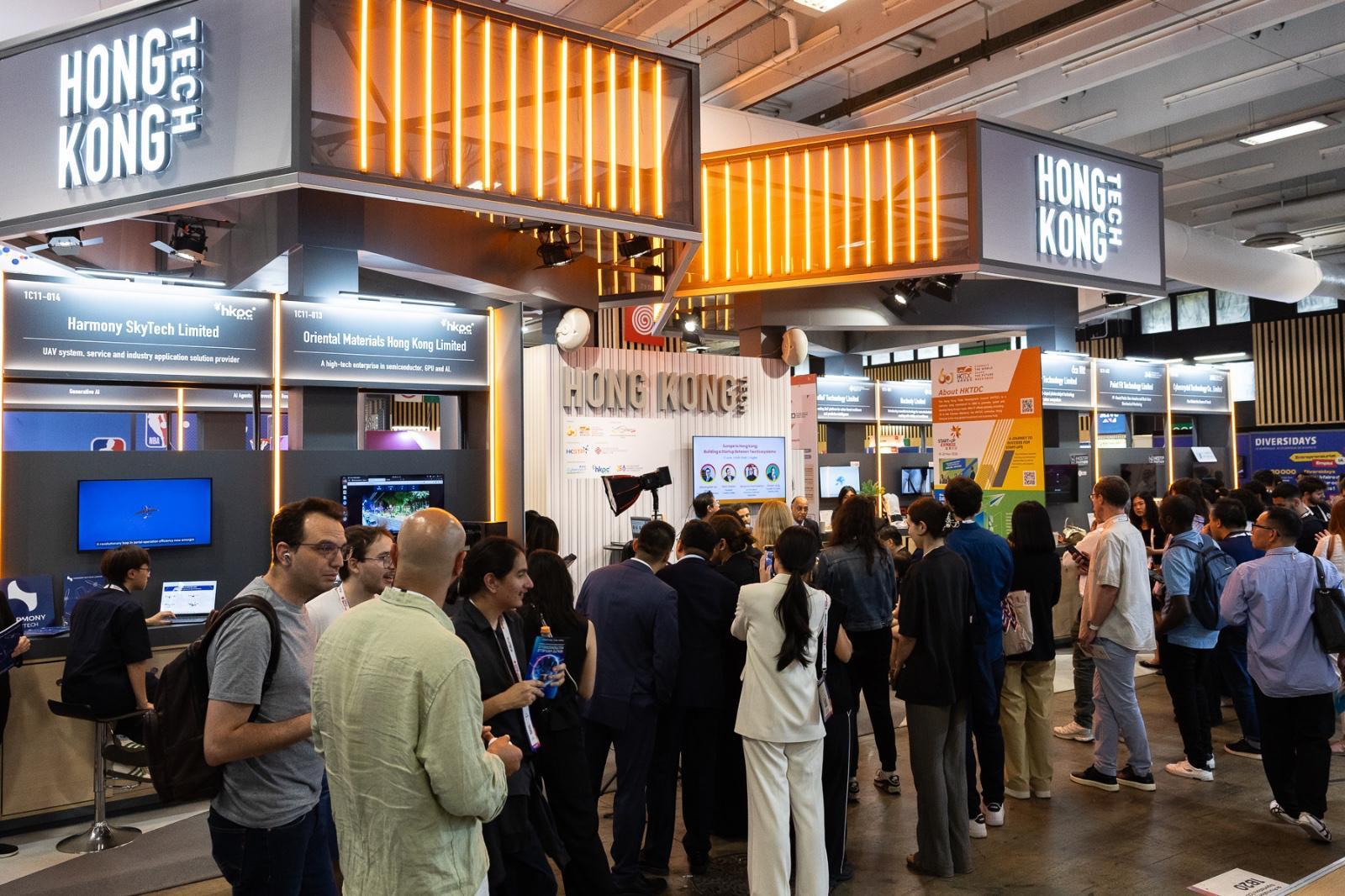 VivaTech 2026香港科技館展示24家香港初創企業在人工智能與機械人、健康科技,以及可持續發展與氣候科技等領域的創新成果。