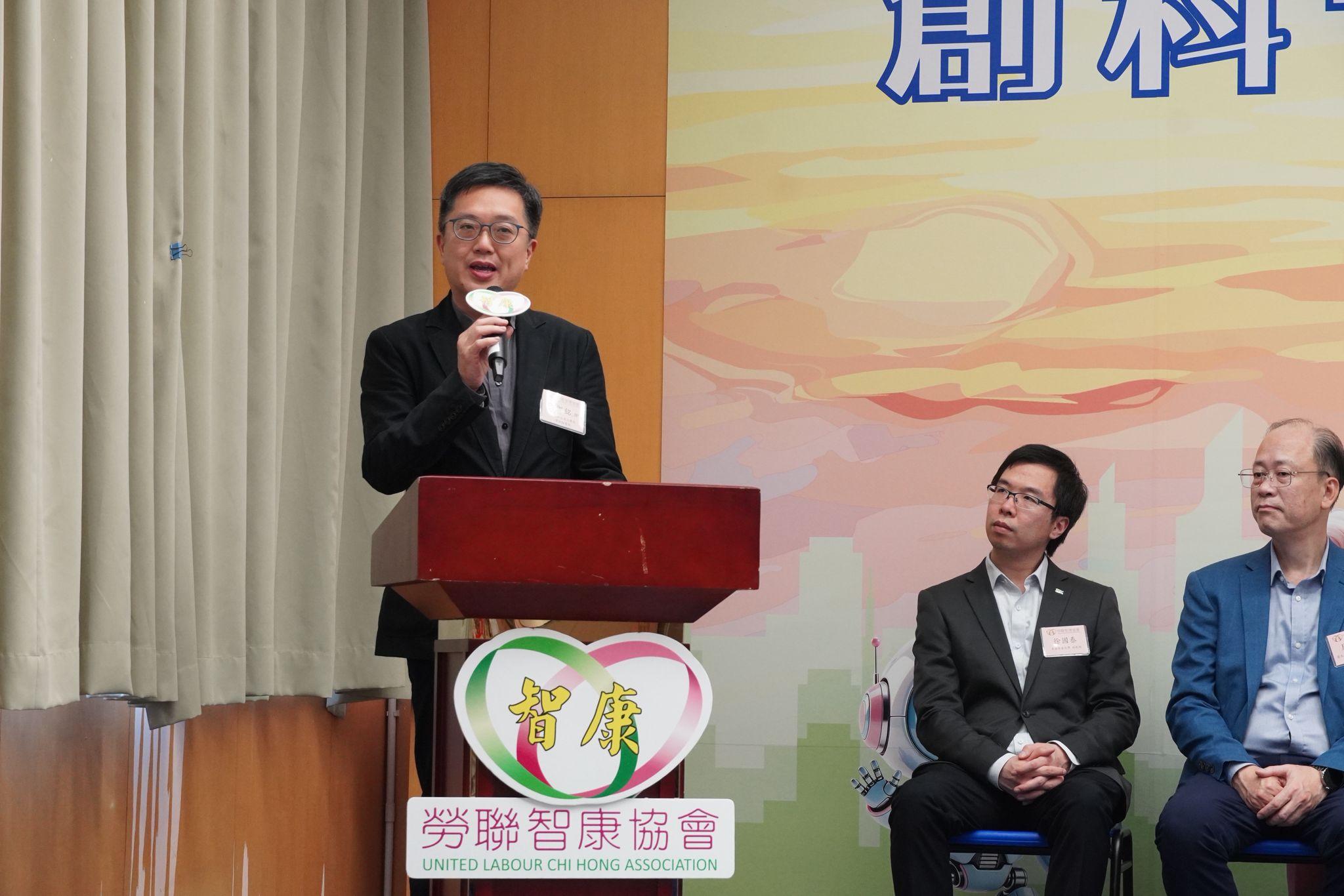 創新科技及工業局常任秘書長蔡傑銘今日(六月二十日)在「創科普及推廣計劃2.0」啟動禮上致辭。