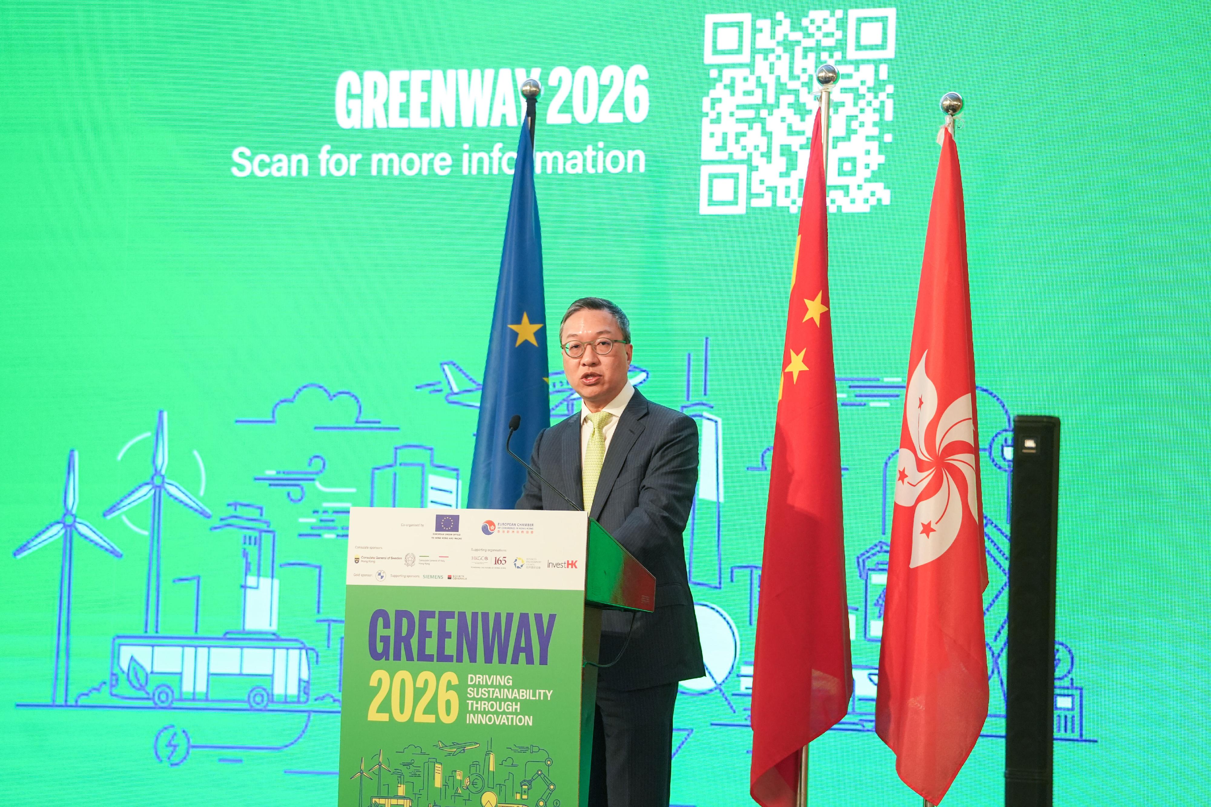 The Acting Chief Executive, Mr Paul Lam, SC, speaks at Greenway 2026 - Driving Sustainability Through Innovation today (June 23).